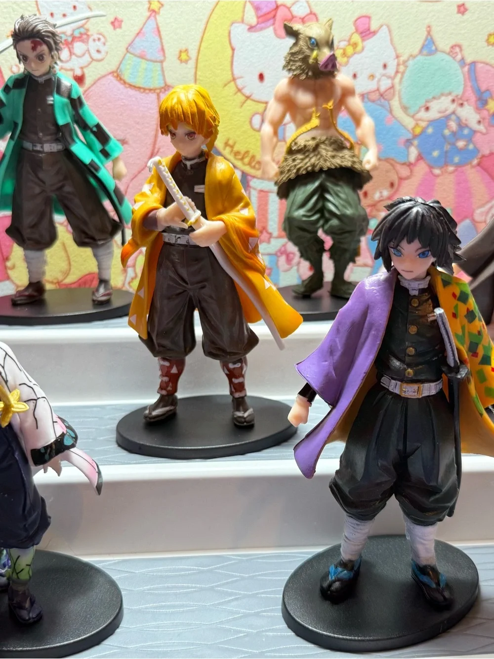 Bundle of 6 Demon Slayer Kids Anime Character Figure Set - Collectible